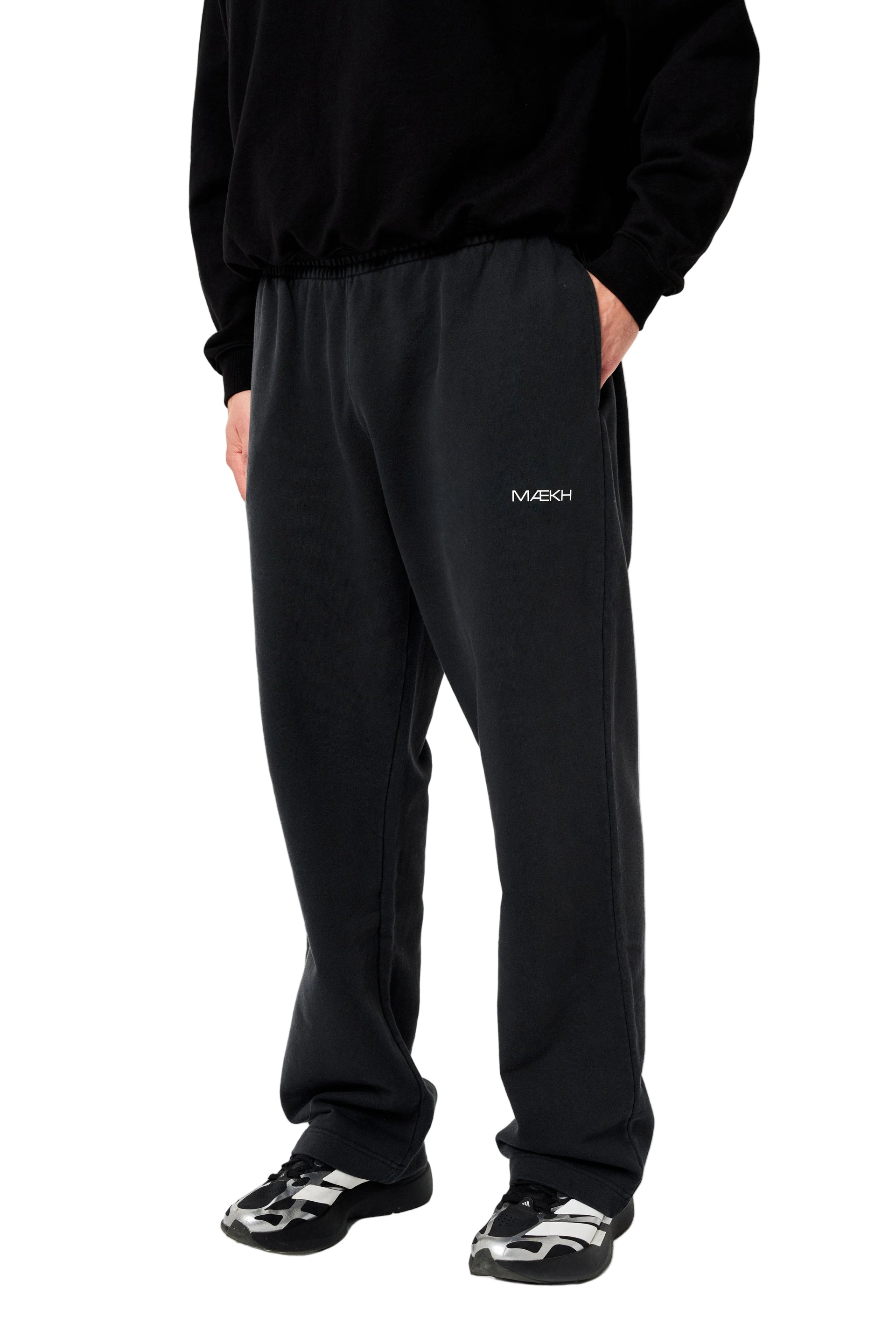 VINTAGE BLACK STRAIGHT RELAXED SWEATPANTS