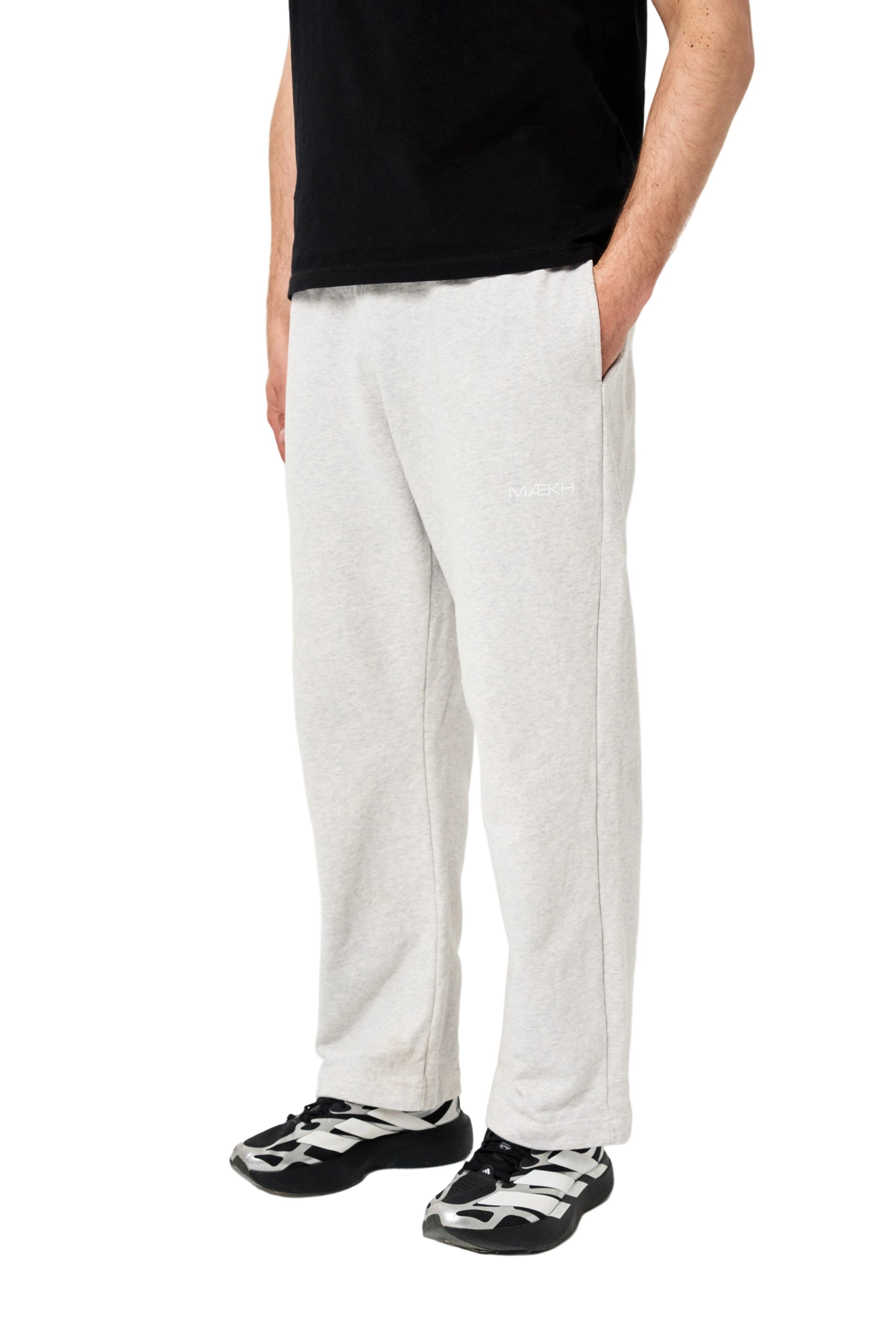 LIGHT GREY STRAIGHT RELAXED SWEATPANTS