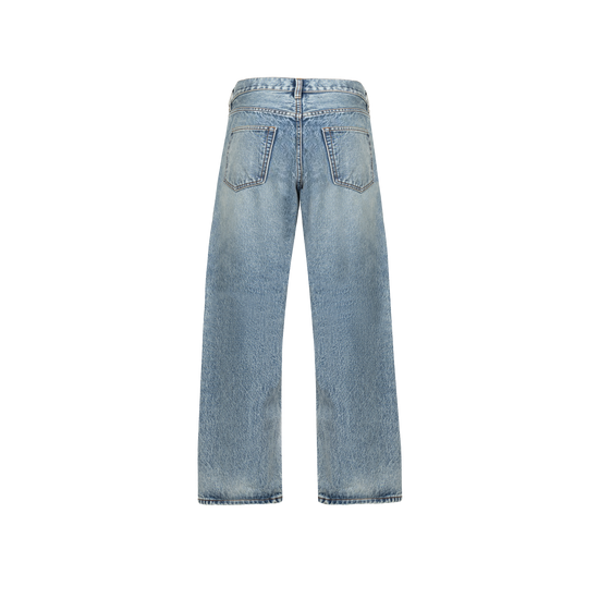 FADED BLUE LOOSE FIT JEANS