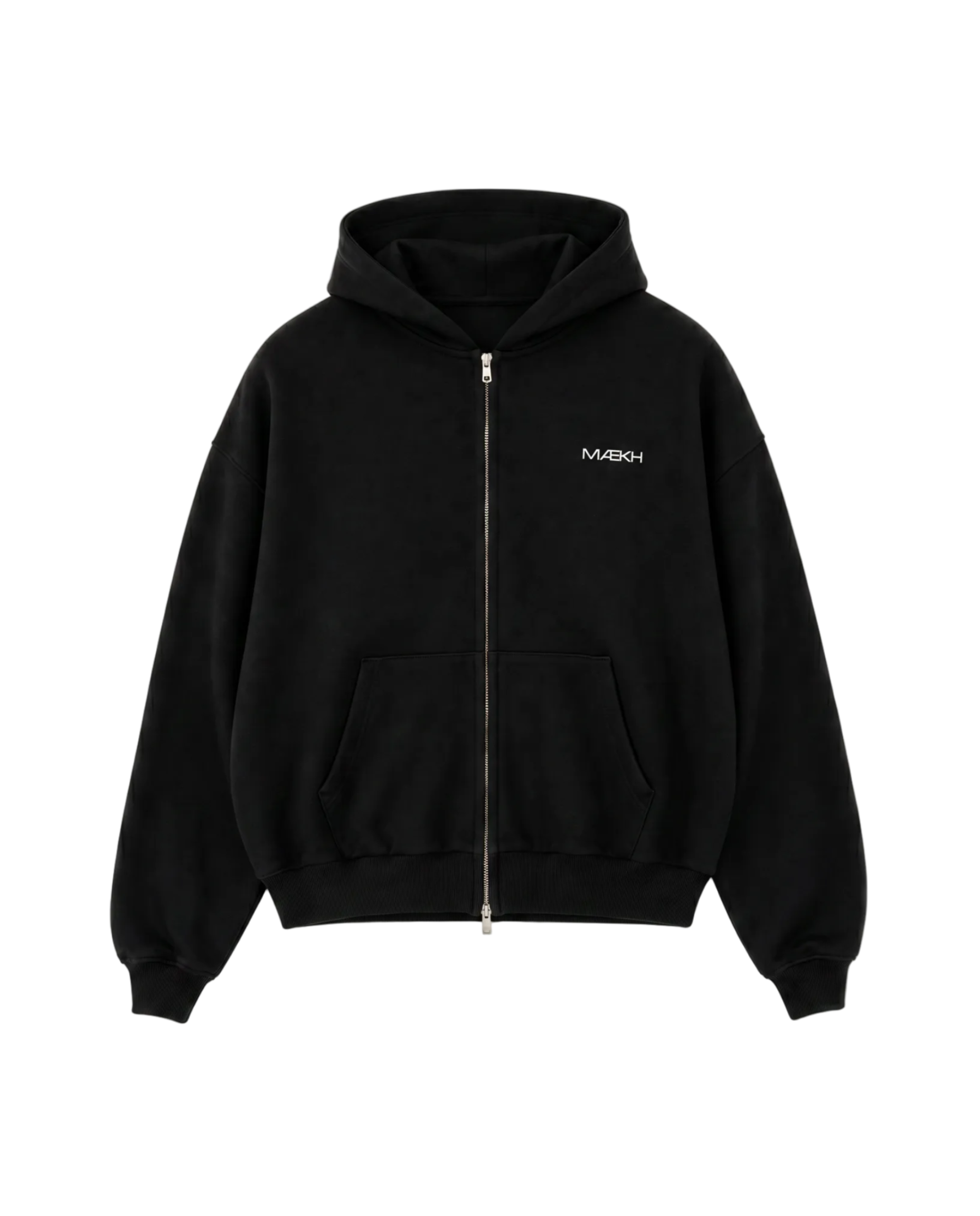 CZARNA  ROZPINANA BLUZA Z KAPTUREM  OVERSIZE