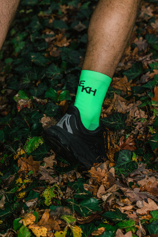 NEON GREEN PERFORMANCE SOCKS