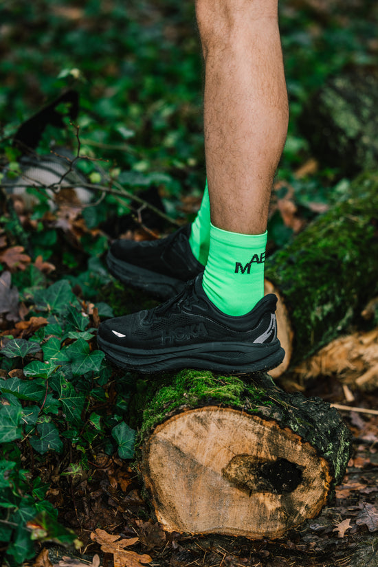 NEON GREEN PERFORMANCE SOCKS - 3 PACK