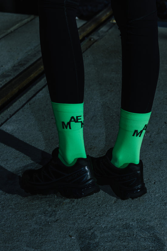 NEON GREEN PERFORMANCE SOCKS