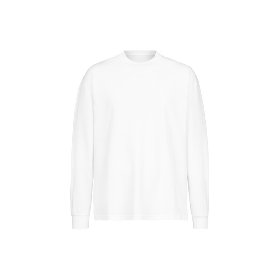 WHITE OVERSIZED LONGSLEEVE