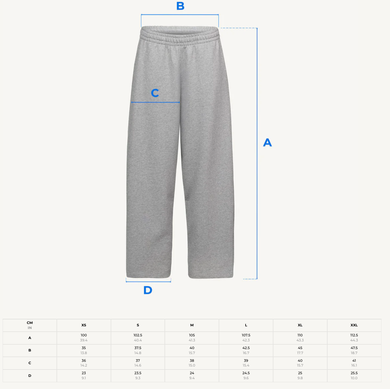 LIGHT GREY STRAIGHT RELAXED SWEATPANTS