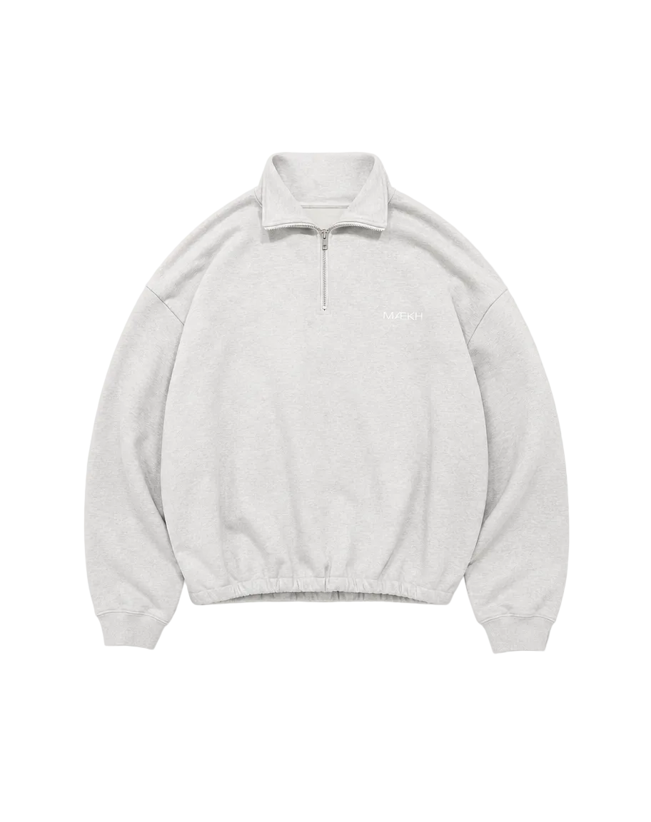 LIGHT GREY OVERSIZED BOXY SWEATER