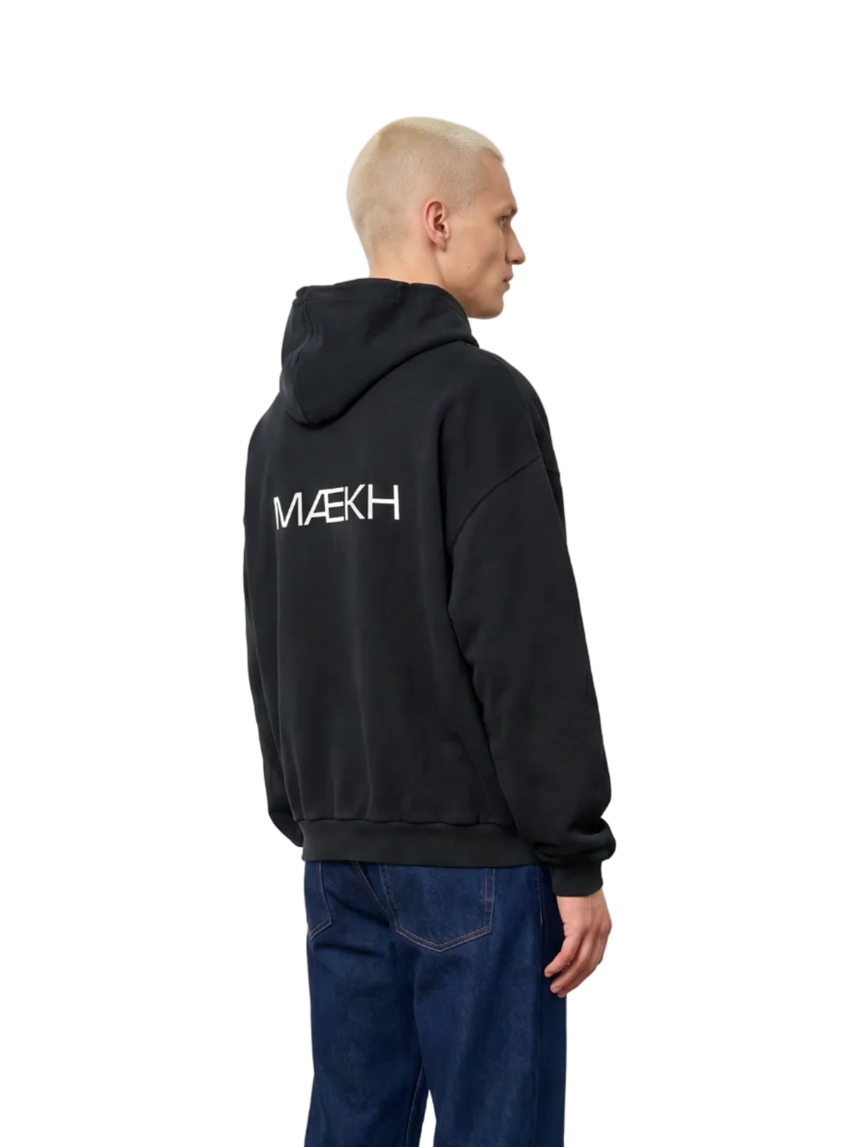 VINTAGE BLACK OVERSIZED ZIPPED HOODIE