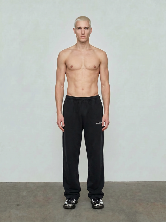 VINTAGE BLACK STRAIGHT RELAXED SWEATPANTS